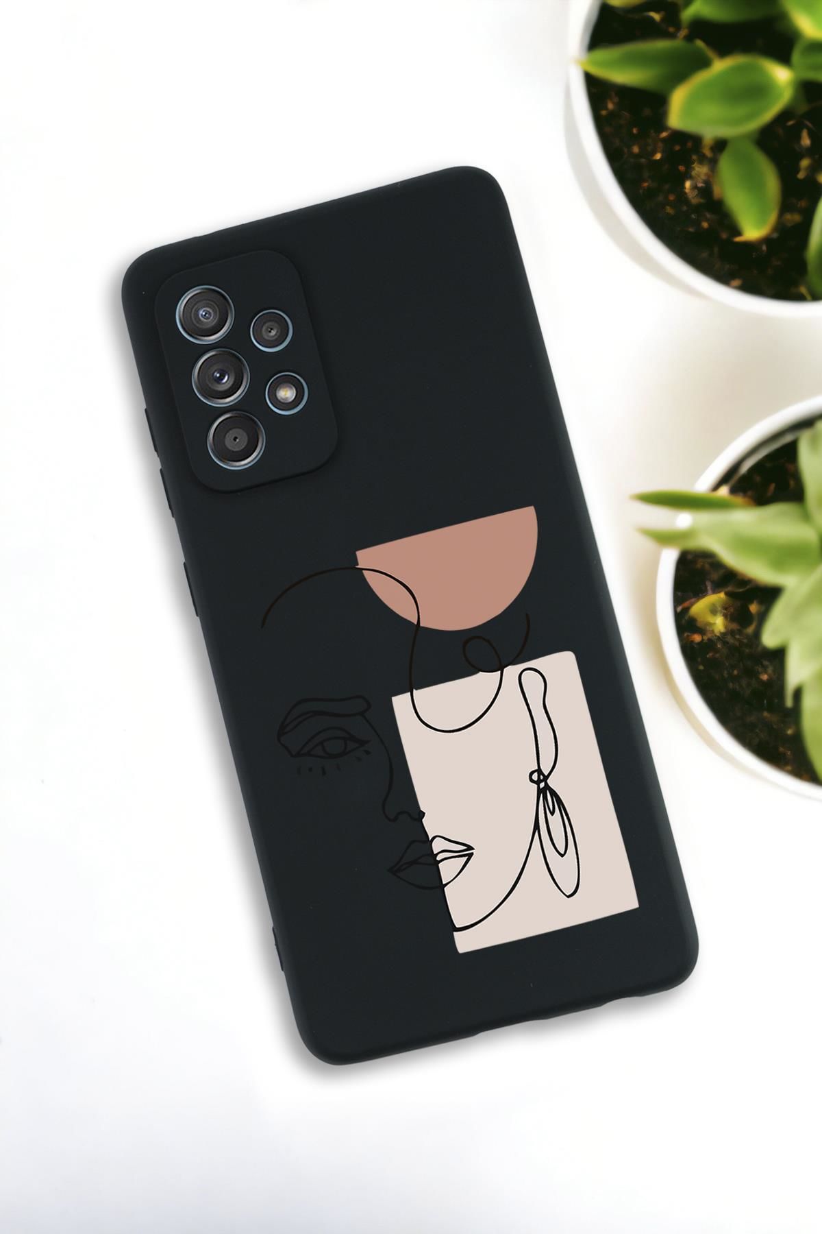 Samsung Galaxy A33 Uyumlu Women Art Desenli Premium Silikonlu Lansman Telefon Kılıfı