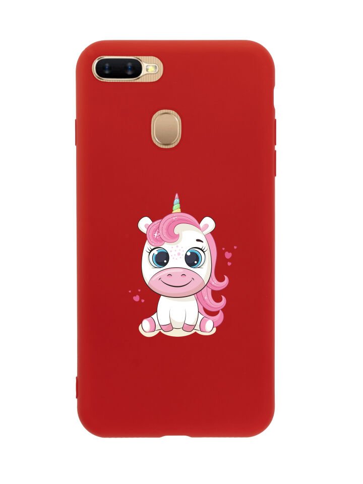Oppo AX7 Unicorn Premium Silikonlu Telefon Kılıfı
