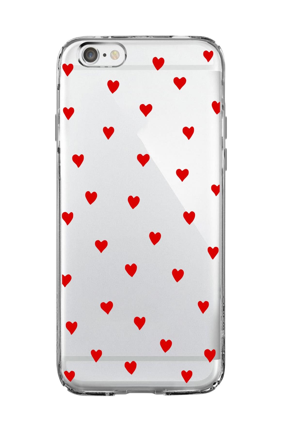 iPhone 6 Plus Uyumlu Sevimli Kalpler Premium Şeffaf Silikon Kılıf