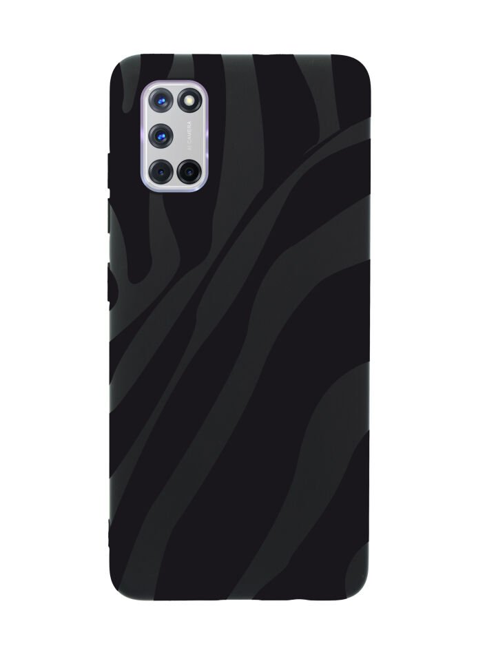 Oppo A52 Zebra Desenli Premium Silikonlu Telefon Kılıfı