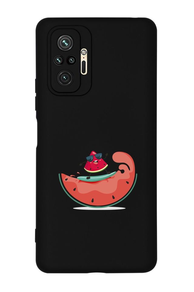 Redmi Note 10 Pro Max Sörfçü Karpuz Desenli Premium Silikonlu Telefon Kılıfı