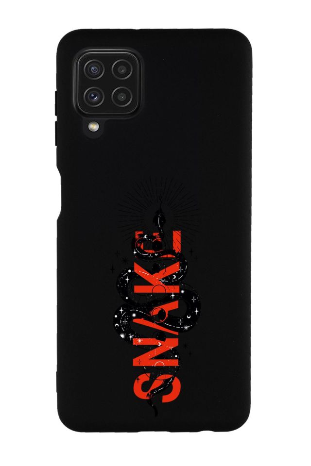 Galaxy M22 Uyumlu Snake Desenli Premium Silikonlu Lansman Telefon Kılıfı