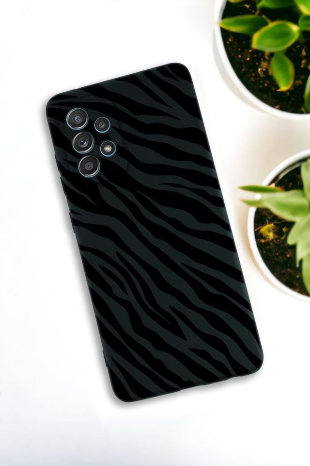 Samsung Galaxy A33 Uyumlu Zebra Pattern Premium Silikonlu Lansman Telefon Kılıfı