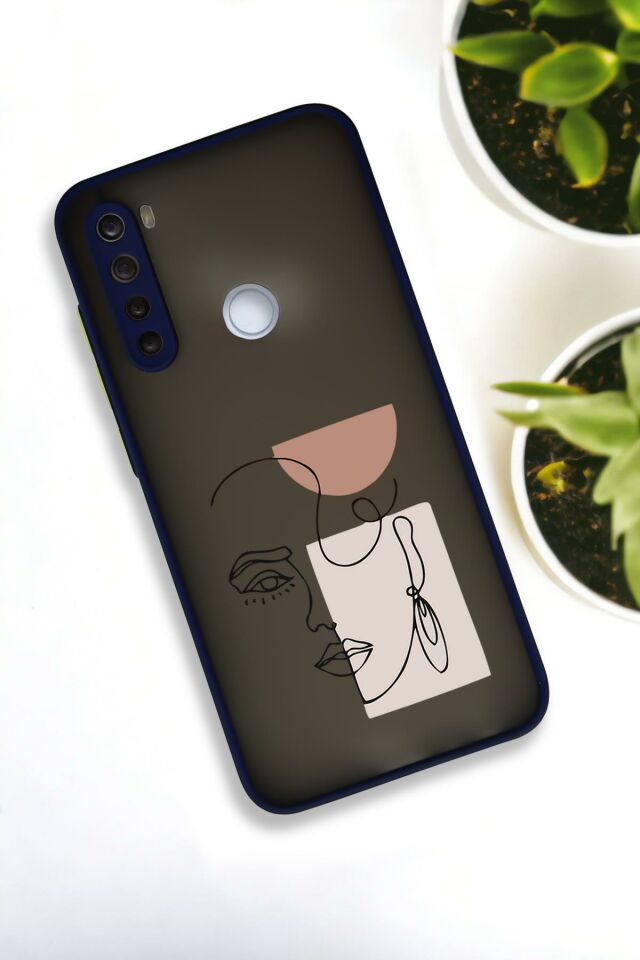 Xiaomi Redmi Note 8 Uyumlu Women Art Desenli Buzlu Şeffaf Lüx Telefon Kılıfı