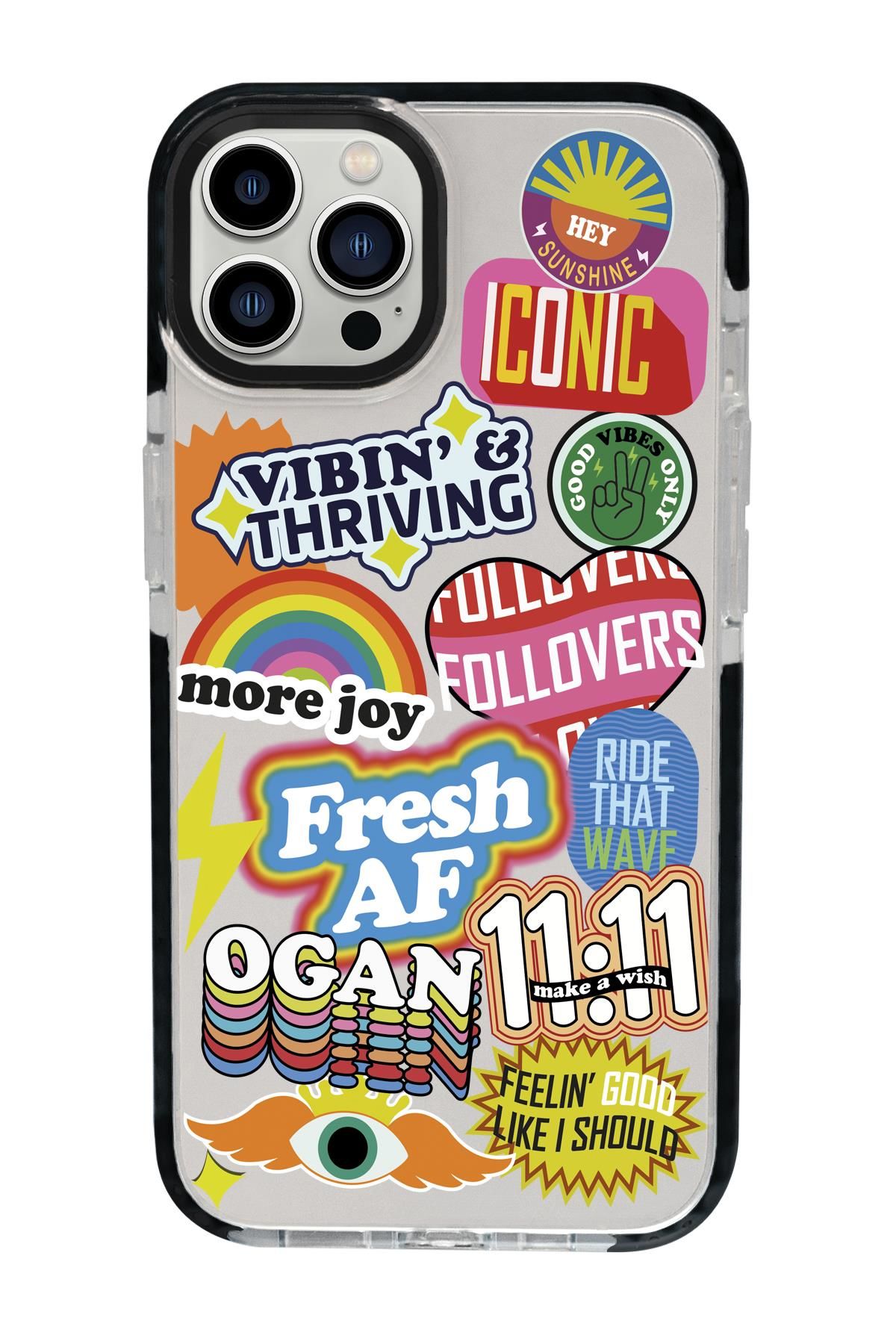 iPhone 15 Pro Uyumlu Fresh Desenli Candy Bumper Darbe Emci Silikonlu Telefon Kılıfı