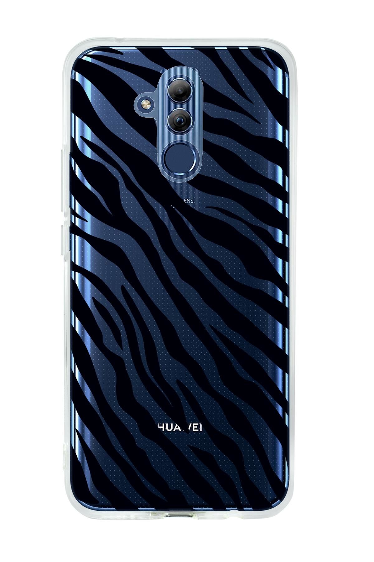 Huawei Mate 20 Lite Zebra Pattern Premium Şeffaf Silikon Kılıf