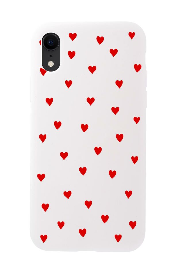 iPhone Xr Uyumlu Sevimli Kalpler Desenli Premium Silikonlu Telefon Kılıfı