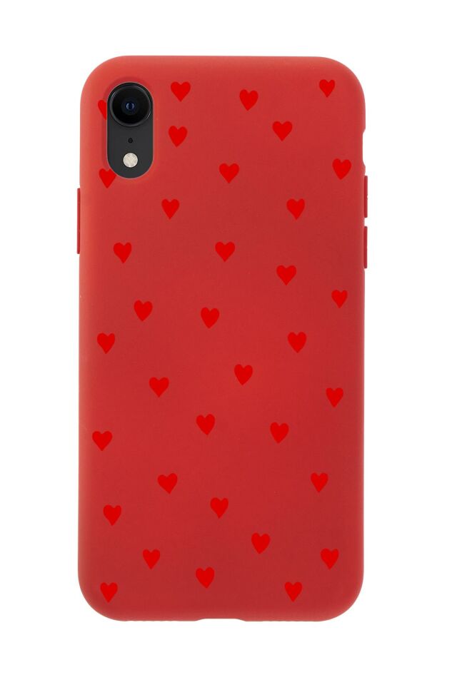 iPhone Xr Uyumlu Sevimli Kalpler Desenli Premium Silikonlu Telefon Kılıfı