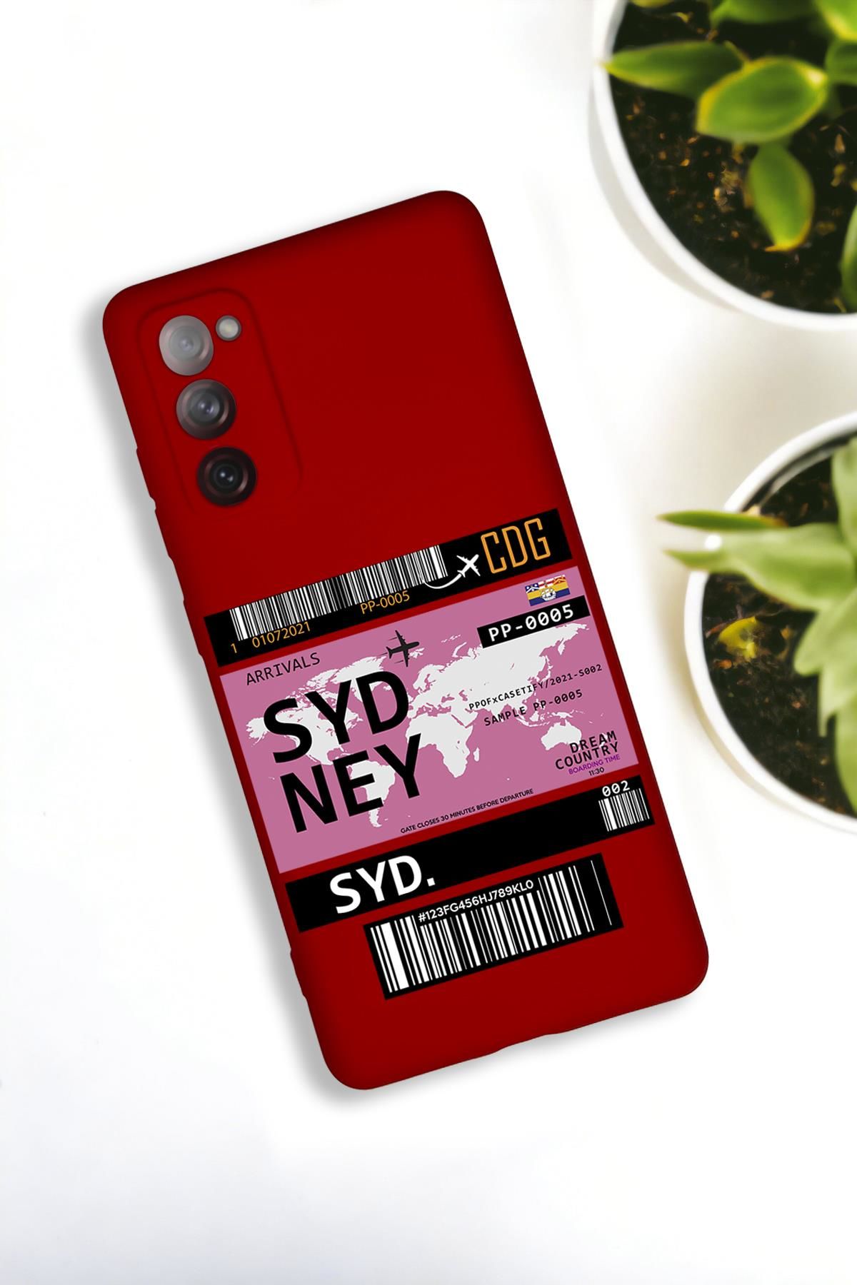 Samsung S20 FE Uyumlu Sydnet Ticket Desenli Premium Silikonlu Lansman Telefon Kılıfı