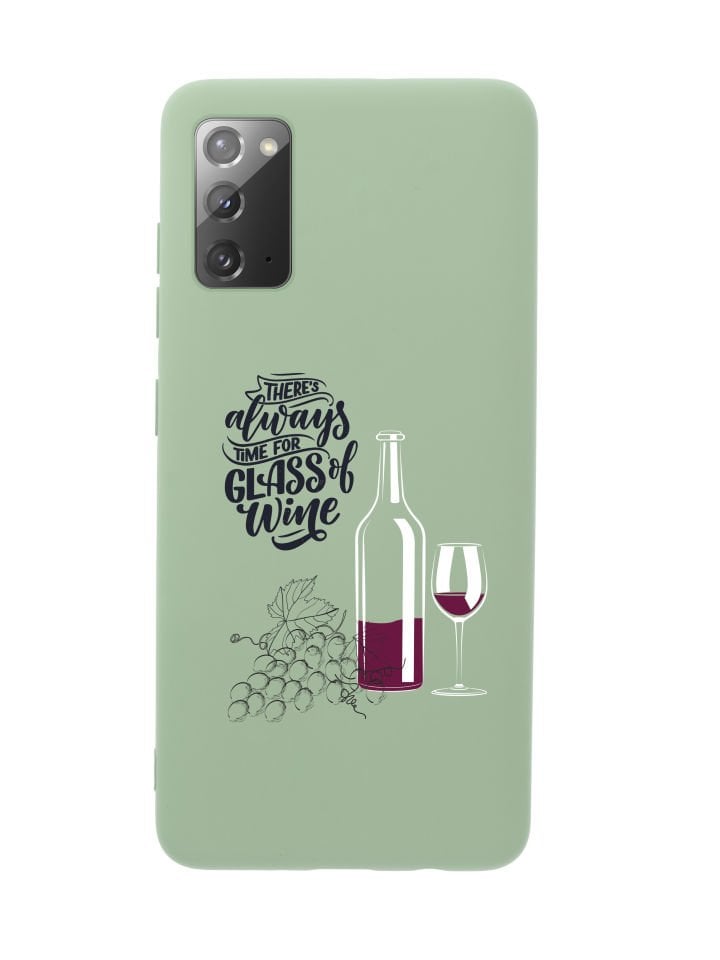 Samsung Note 20 Wine And Grape Premium Silikonlu Telefon Kılıfı