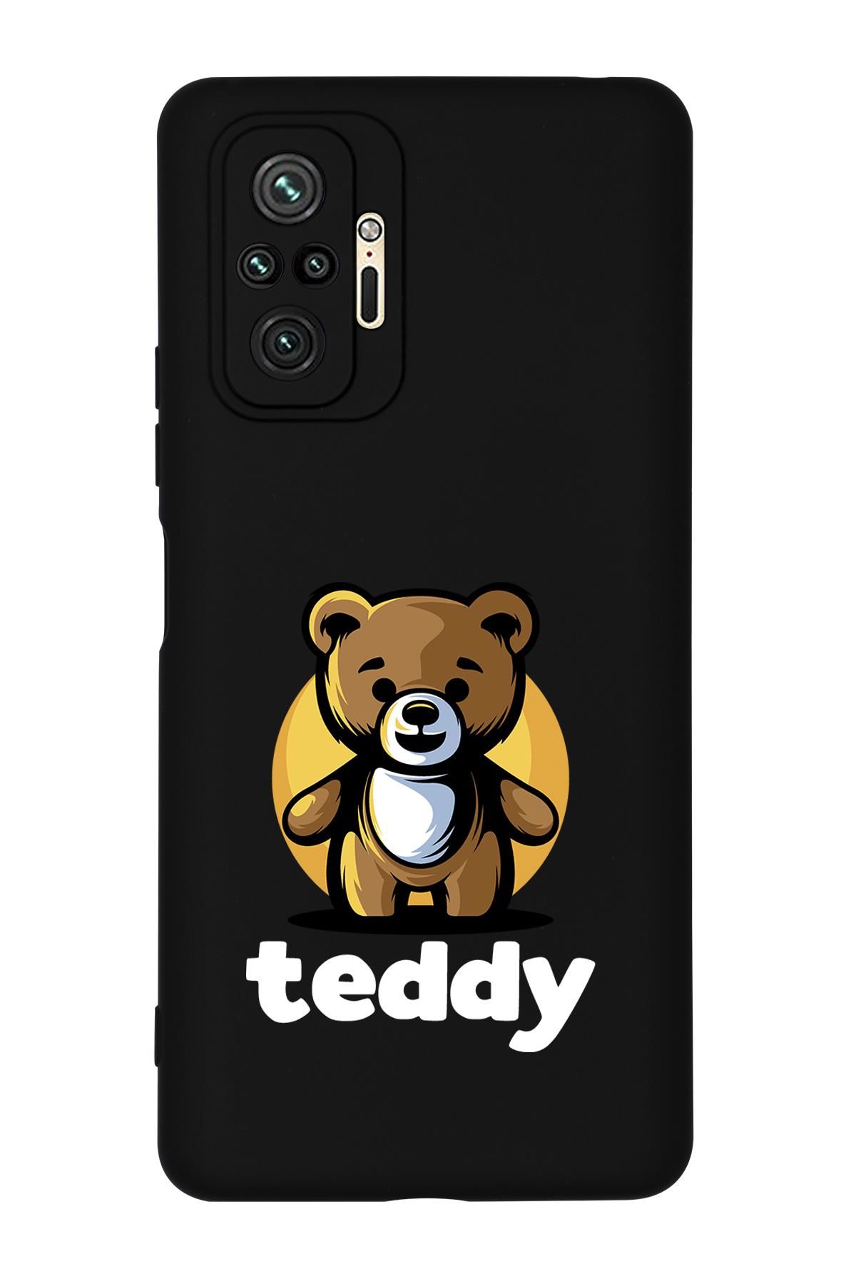Redmi Note 10 Pro Max Teddy Desenli Premium Silikonlu Telefon Kılıfı