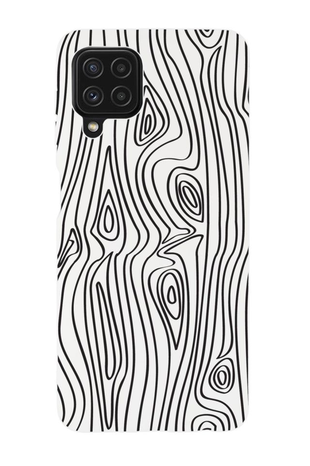 Galaxy M22 Uyumlu Wooden Desenli Premium Silikonlu Lansman Telefon Kılıfı