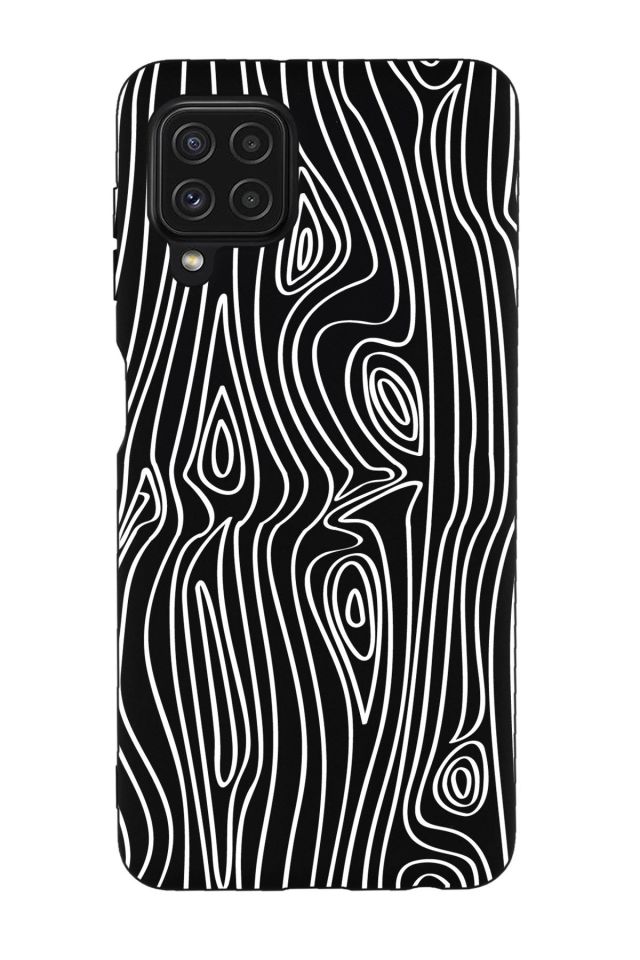 Galaxy M22 Uyumlu Wooden Desenli Premium Silikonlu Lansman Telefon Kılıfı