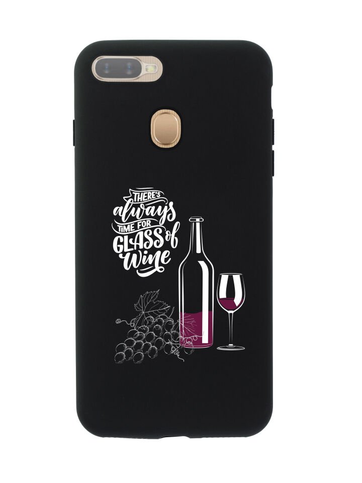 Oppo AX7 Wine And Grape Premium Silikonlu Telefon Kılıfı