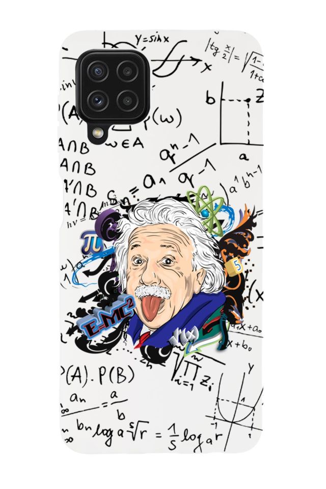 Samsung M22 Einstein In Formula Desenli Premium Silikonlu Telefon Kılıfı