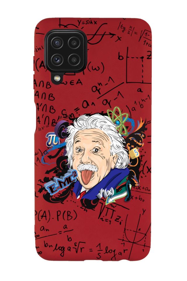 Samsung M22 Einstein In Formula Desenli Premium Silikonlu Telefon Kılıfı