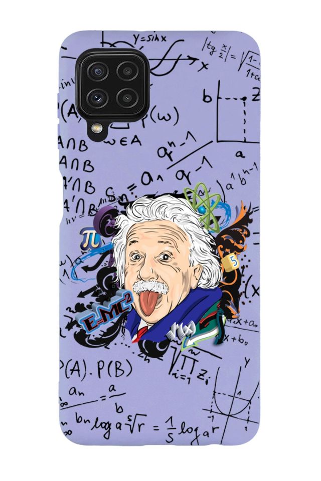 Samsung M22 Einstein In Formula Desenli Premium Silikonlu Telefon Kılıfı