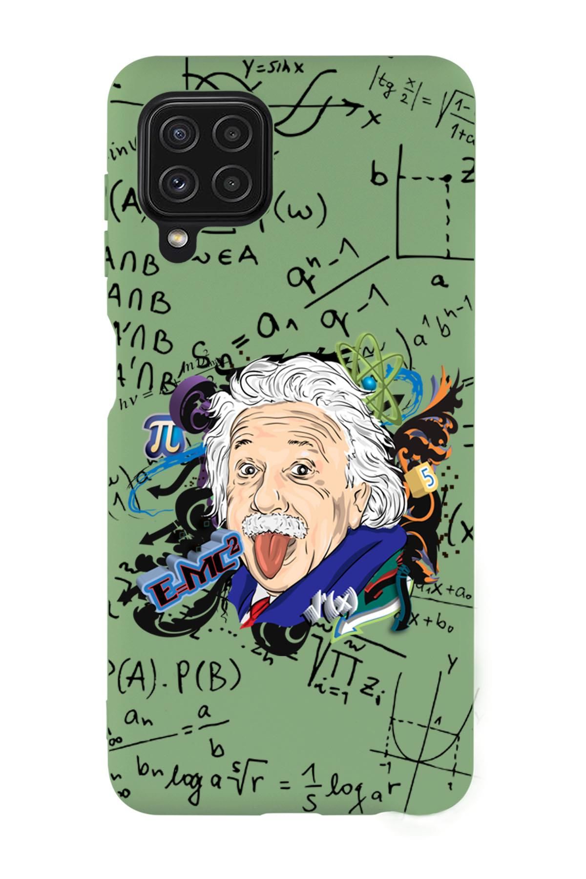 Samsung M22 Einstein In Formula Desenli Premium Silikonlu Telefon Kılıfı