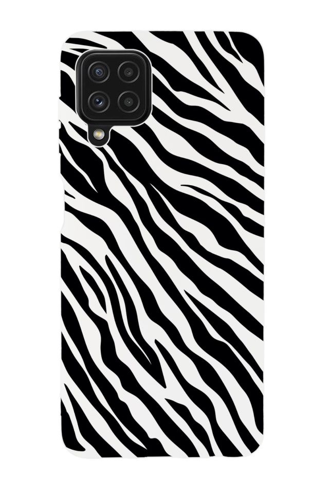 Galaxy M22 Uyumlu Zebra Pattern Desenli Premium Silikonlu Lansman Telefon Kılıfı