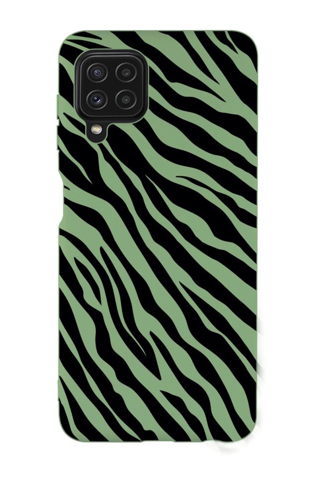 Galaxy M22 Uyumlu Zebra Pattern Desenli Premium Silikonlu Lansman Telefon Kılıfı