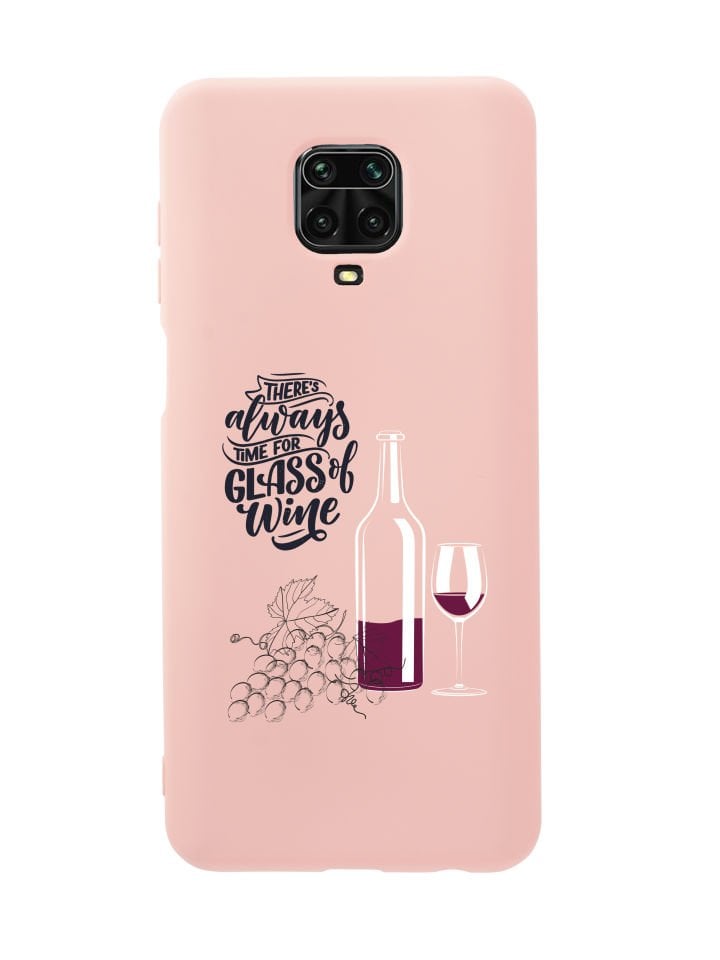 Xiaomi Redmi Note 9 Pro Wine And Grape Premium Silikonlu Telefon Kılıfı