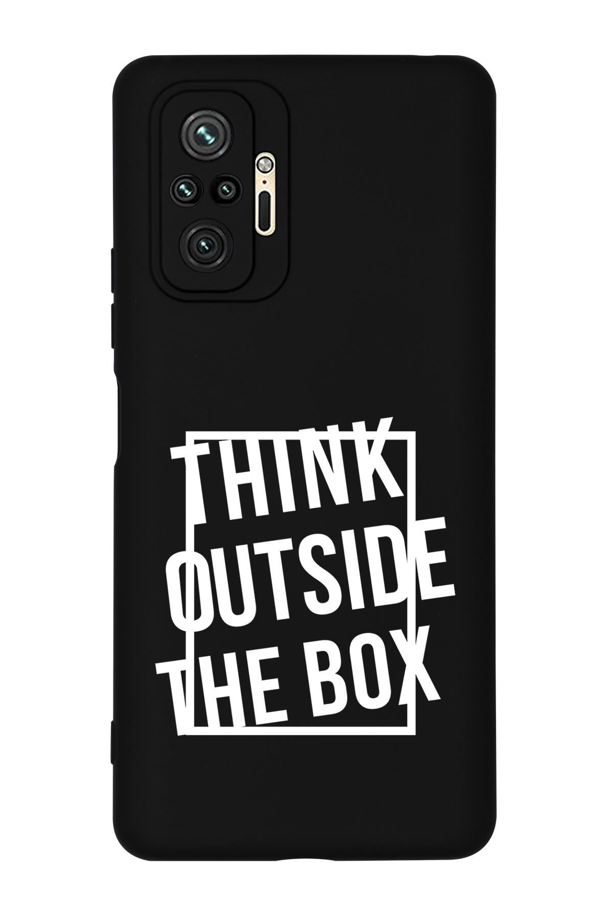 Redmi Note 10 Pro Max Think Outside Desenli Premium Silikonlu Telefon Kılıfı