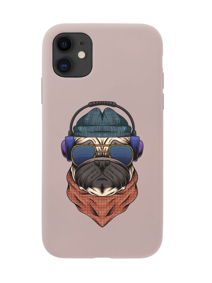 iPhone 12 Pug Premium Lansman Silikonlu Kılıf