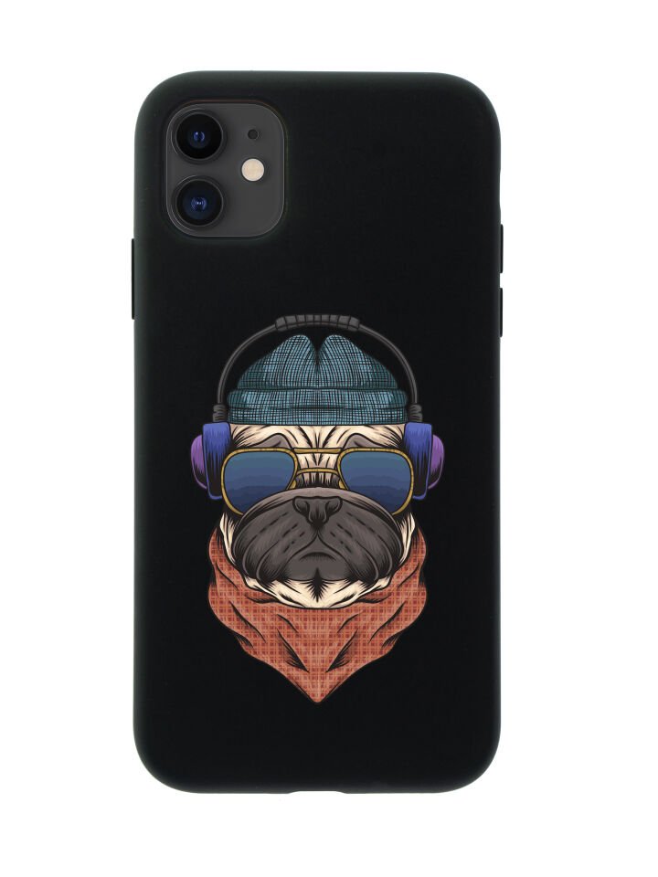 iPhone 12 Pug Premium Lansman Silikonlu Kılıf