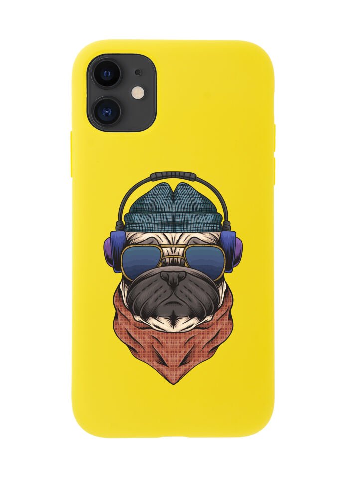 iPhone 12 Pug Premium Lansman Silikonlu Kılıf