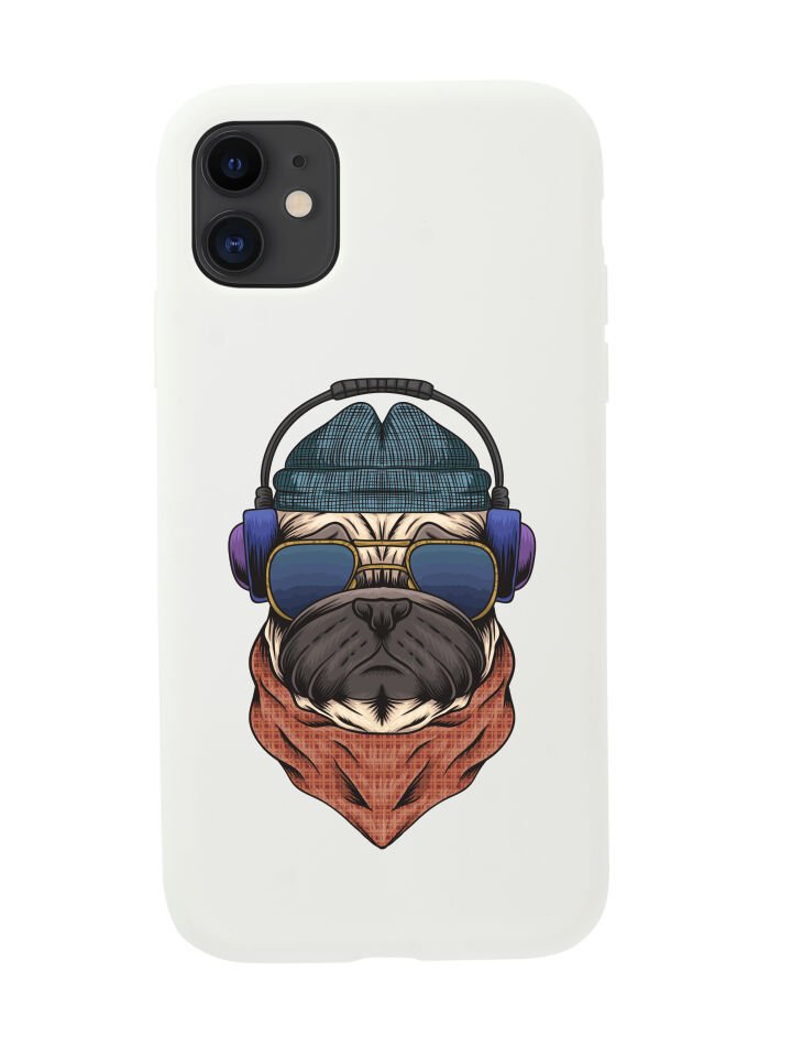 iPhone 12 Pug Premium Lansman Silikonlu Kılıf