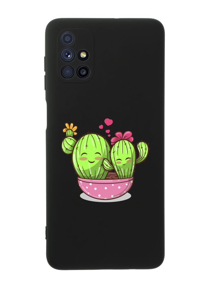 Samsung M51 Sevimli Kaktüs Premium Silikonlu Telefon Kılıfı