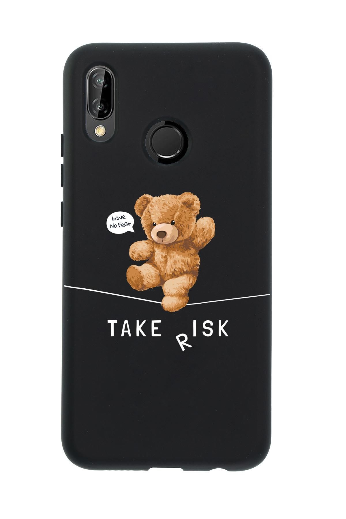 Huawei P20 Lite Take Risk Premium Silikonlu Telefon Kılıfı