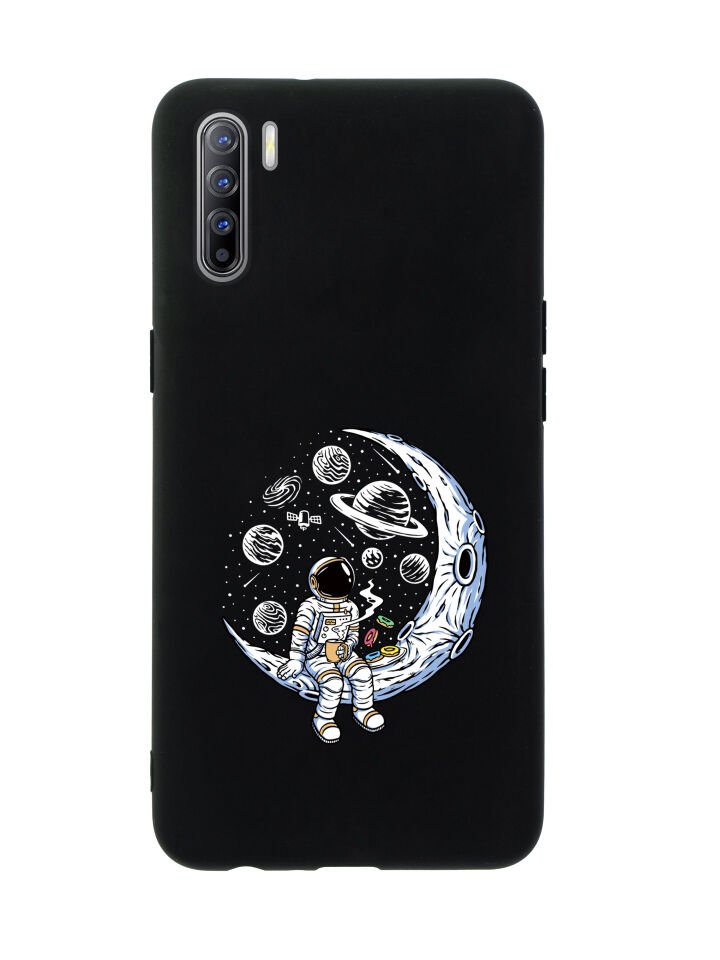 Oppo Reno 3 Keyifli Astronot Premium Silikonlu Telefon Kılıfı