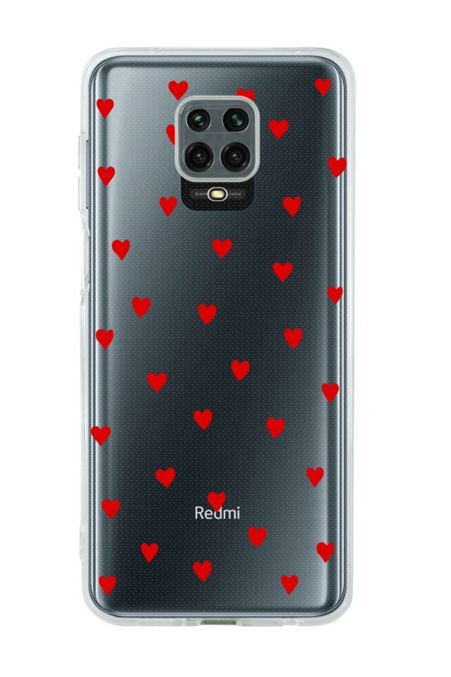 Xiaomi Redmi Note 9 Pro Uyumlu Sevimli Kalpler Premium Şeffaf Silikon Kılıf