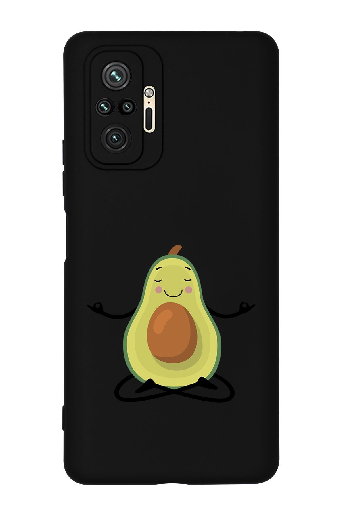 Redmi Note 10 Pro Max Yogacı Avokado Desenli Premium Silikonlu Telefon Kılıfı