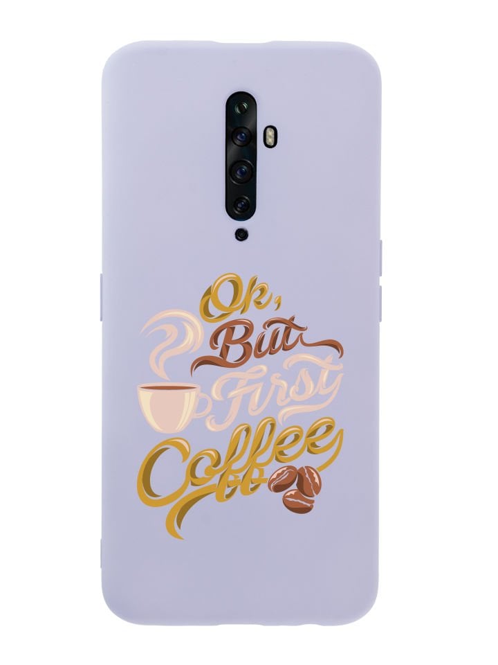 Oppo Reno 2Z First Coffee Premium Silikonlu Telefon Kılıfı