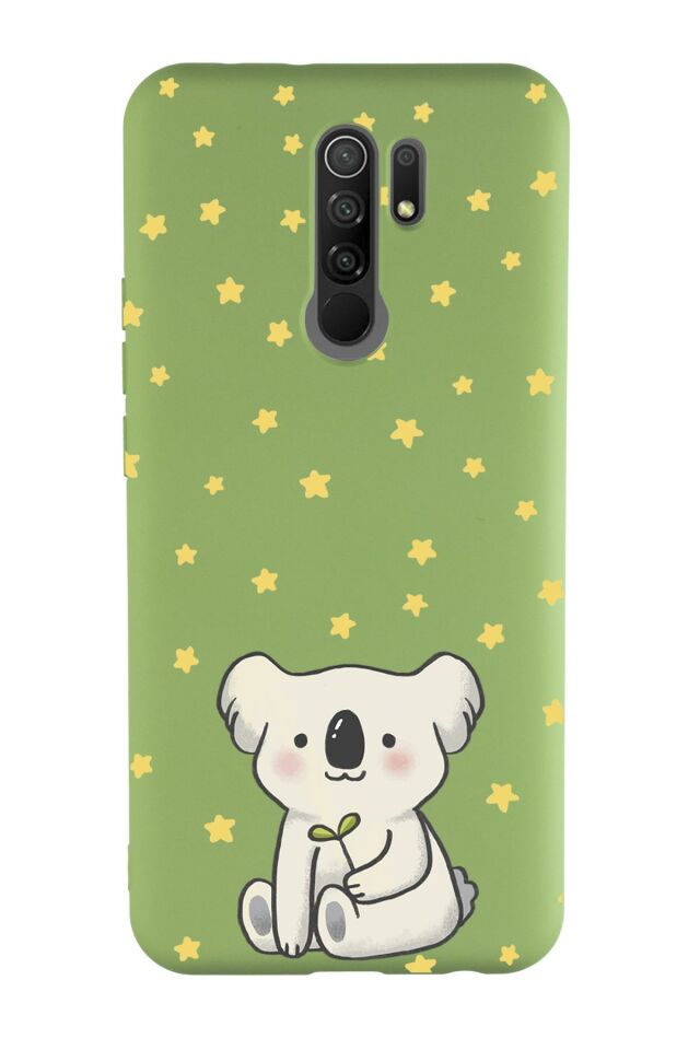 Xiaomi Redmi 9 Uyumlu Koala Desenli Premium Silikonlu Lansman Telefon Kılıfı