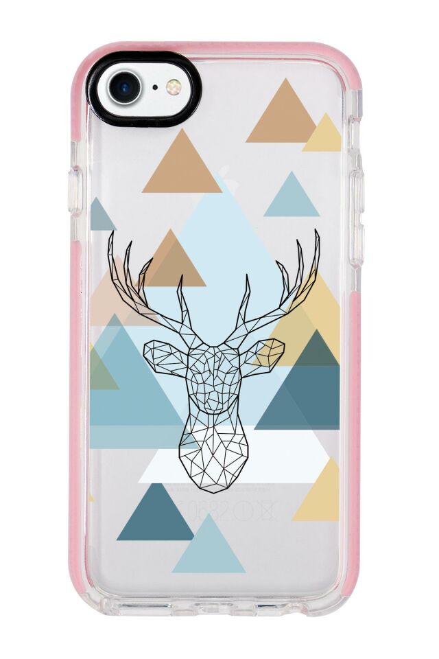 iPhone 8 Polygon Deer Candy Bumper Silikonlu Telefon Kılıfı