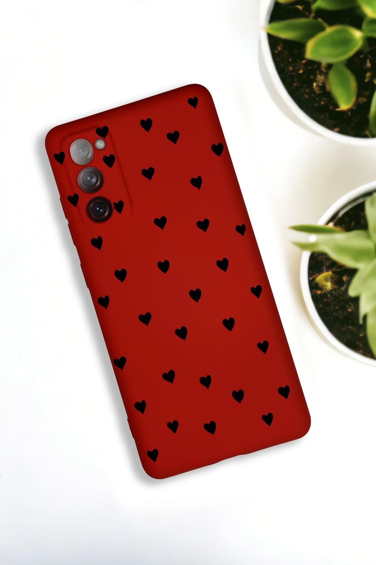 Samsung S20 FE Uyumlu Siyah Kalpler Desenli Premium Silikonlu Lansman Telefon Kılıfı