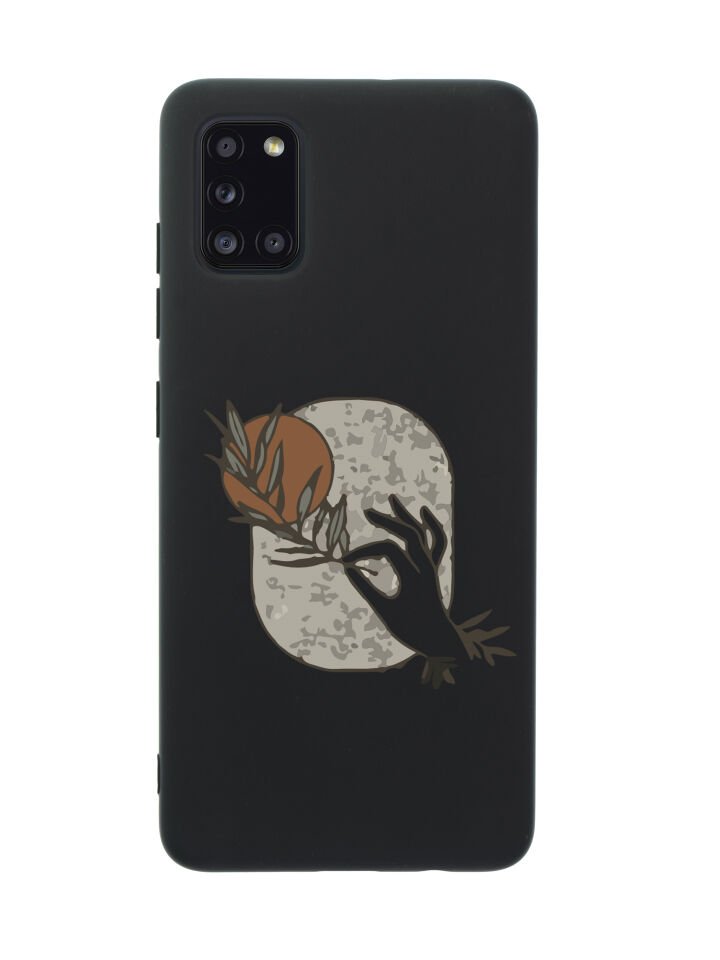 Samsung A31 Olive Branch Premium Silikonlu Telefon Kılıfı