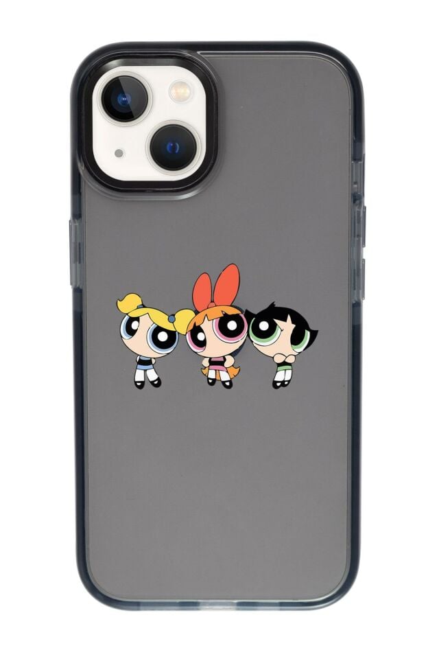 iPhone 13 Powerpuff Girls Candy Bumper Darbe Emci Silikonlu Telefon Kılıfı