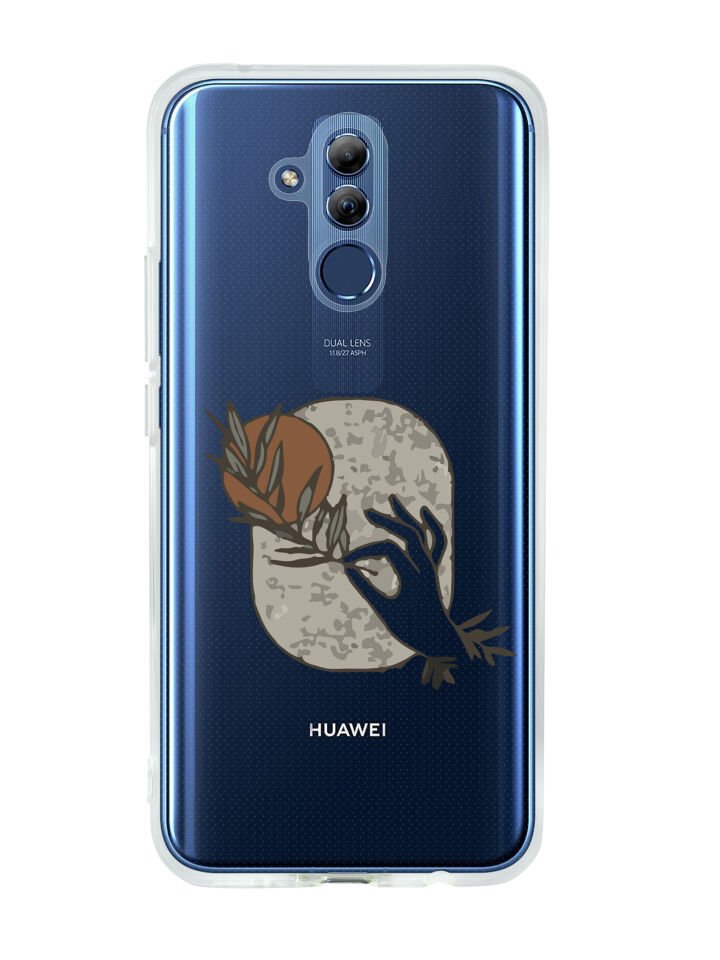 Huawei Mate 20 Lite Olive Branch Premium Şeffaf Telefon Kılıfı