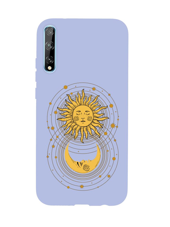 Huawei Psmart S Moon and Sun Premium Silikonlu Telefon Kılıfı