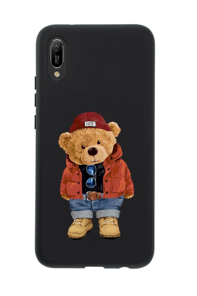 Huawei Y6 Pro 2019 Teddy Bear Premium Silikonlu Telefon Kılıfı
