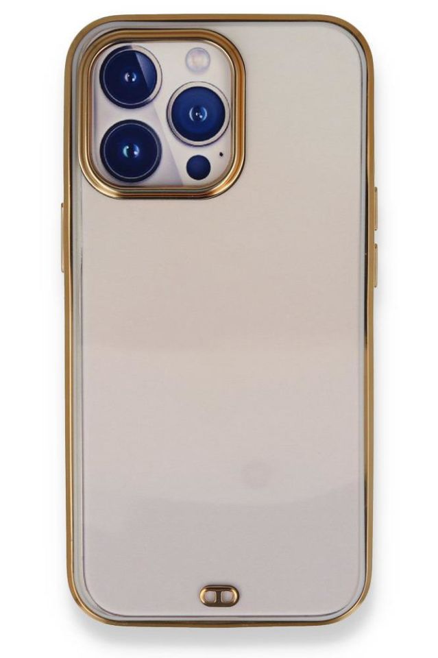 iPhone 13 Pro Uyumlu Premium Electrolize Silikonlu Şeffaf Telefon Kılıfı