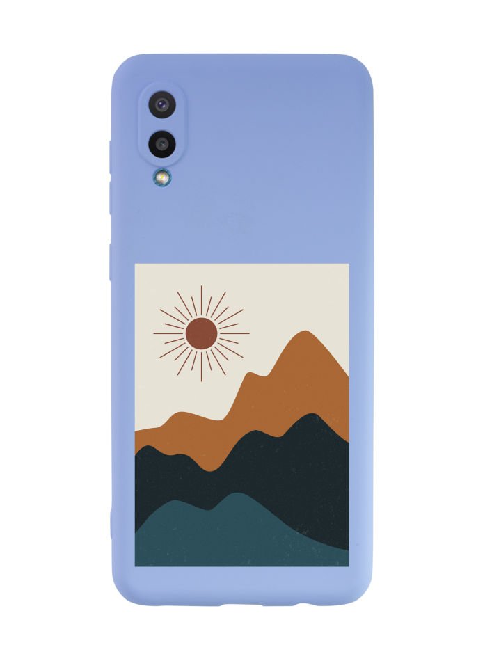 Samsung A02 Mountain Sun Premium Silikonlu Telefon Kılıfı