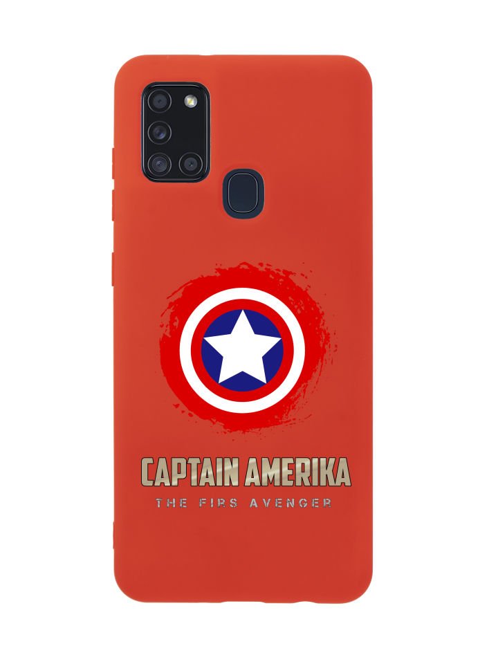 Samsung A21s Captain America Premium Silikonlu Telefon Kılıfı