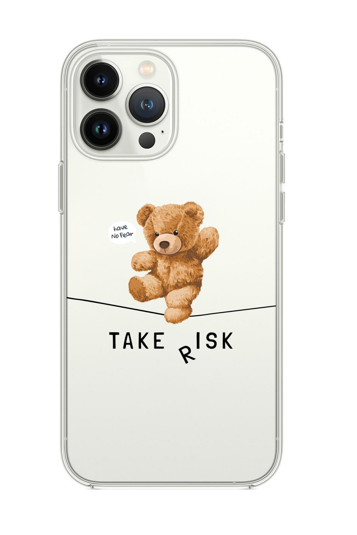 iPhone 13 Pro Max Take Risk Premium Şeffaf Silikon Kılıf