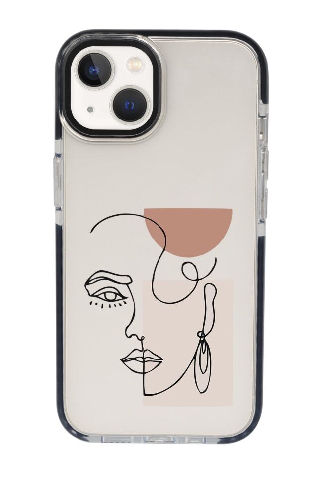 iPhone 15 Uyumlu Women Art Desenli Candy Bumper Darbe Emci Silikonlu Telefon Kılıfı