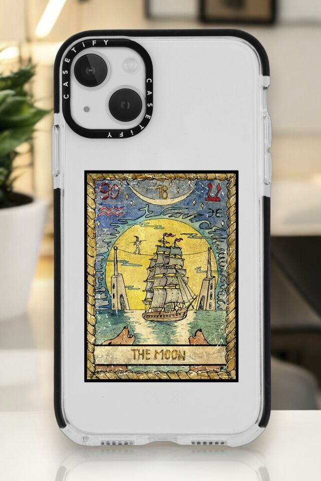 iPhone 14 Plus Uyumlu The Moon Desenli Casetify Darbe Emci Silikonlu Telefon Kılıfı